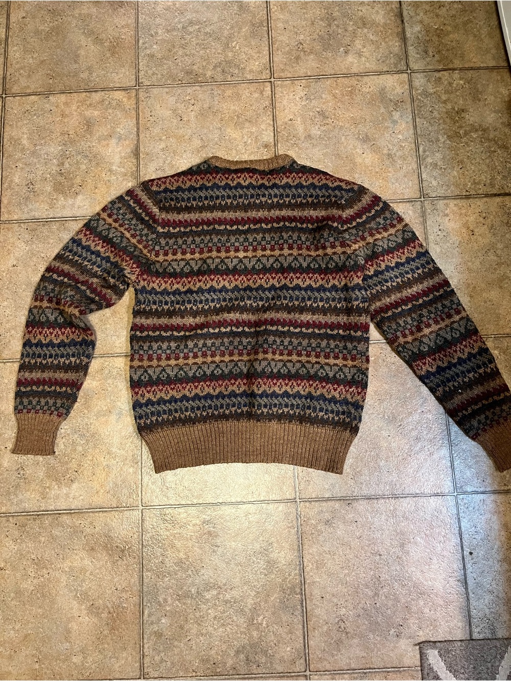 Vintage Hunters Ridge Crewneck Sweater in Brown Fair Isle Multicolor - Picture 4 of 5